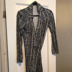 DVF snakeskin wrap dress size 4